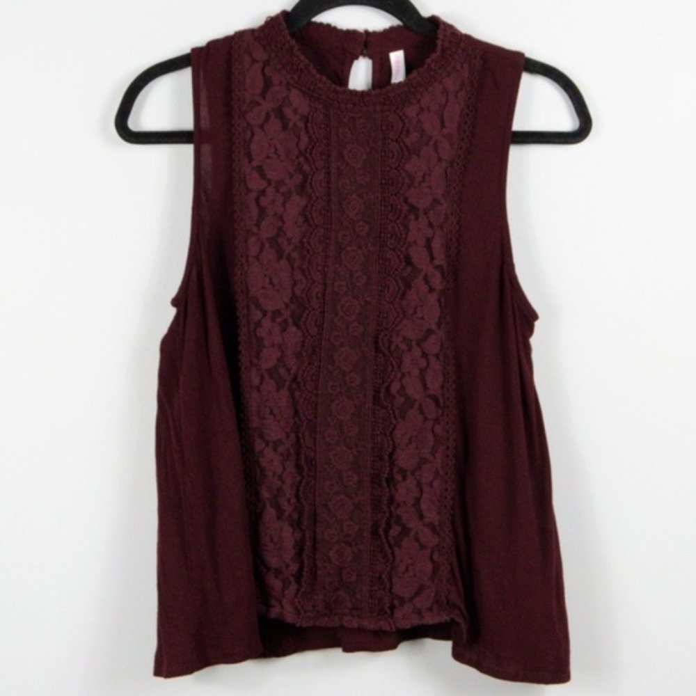 Xhilaration Wine Red Blouse - Picture 1 of 6